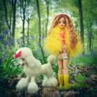 Claudine &amp; Clara (Vintage Sindy Doll, and Felted Friend)